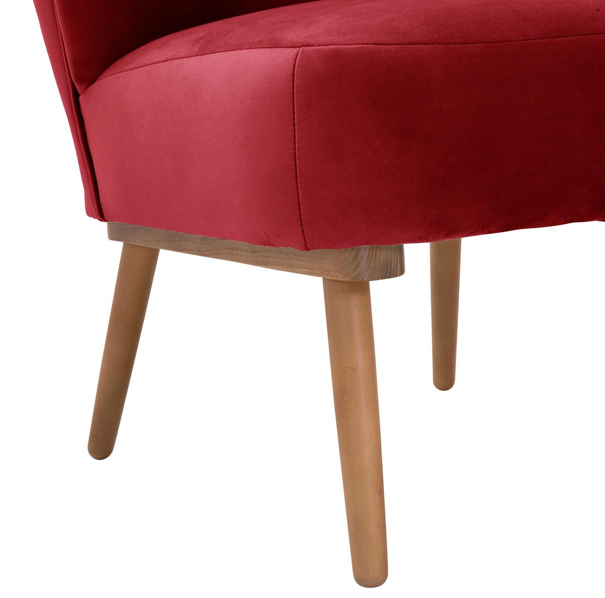 Sessel Jack - Rot/Erlefarben, Design, Textil (74/72/90cm) - Max Winzer