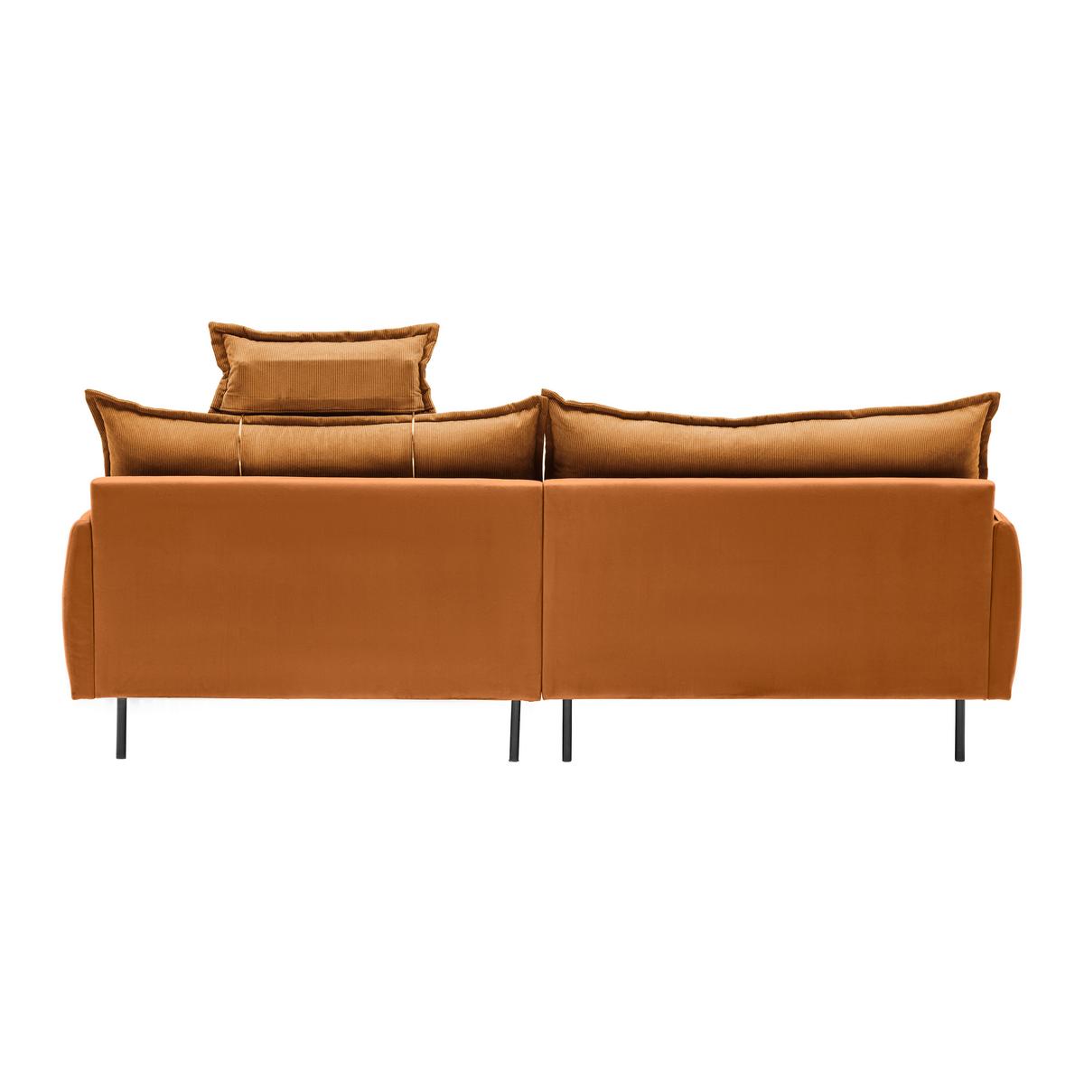 Rohová sedačka NUOVO, oboustranná, oranžová - oranžová/černá, Moderní, kov/textil (245/190cm) - Mömax