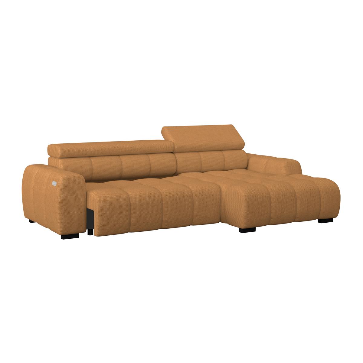 Ecksofa Fargo S Dunkelbraun, B: 285 Cm - Rostfarben/Dunkelbraun, Trend, Textil (285/168cm)