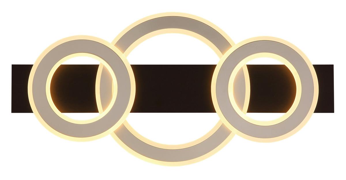 Led-deckenleuchte 48034a-50 Jayden - Champagner/Dunkelbraun, Design, Holzwerkstoff/Kunststoff (73/35/7cm) - Globo