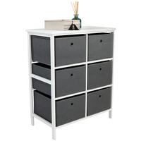 Regal inkl. Boxen Oliver B: 70 cm, Weiß/Grau - Weiß/Grau, MODERN, Holzwerkstoff/Textil (70/80/30cm)