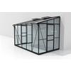 Anlehn-gewächshausbausatz Ida 6500 Esg/hkp, Schwarz - Schwarz, Basics, Glas/Kunststoff (324,3/220,8/201,4cm)