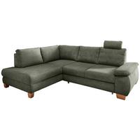 Eckschlafsofa Positano Dunkelgrün S: 206x261 Cm - Wildeiche/Dunkelgrün, MODERN, Textil (206/261cm) - Livetastic