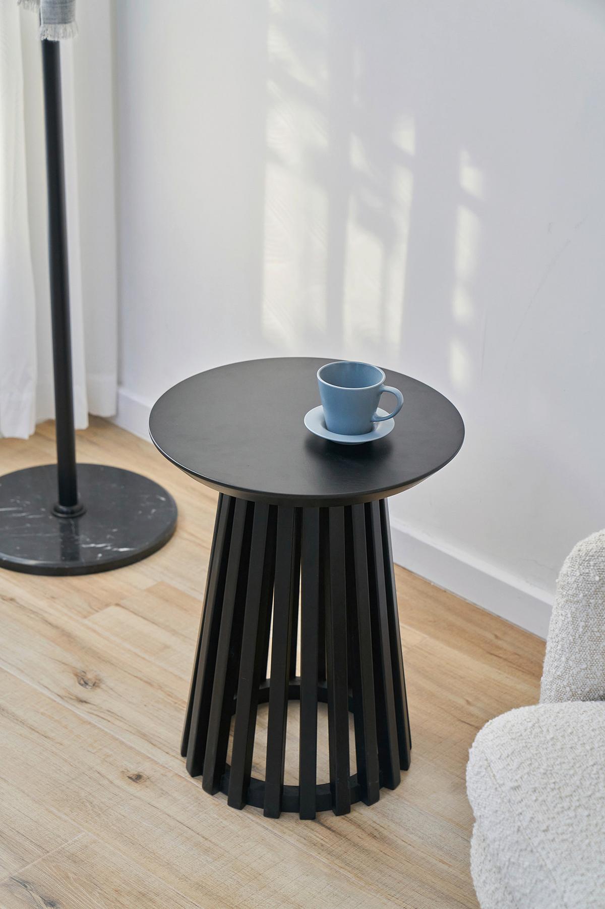 Beistelltisch Schwarz B: 40 cm - Schwarz, Design, Holz (40/40/50cm) - MID.YOU