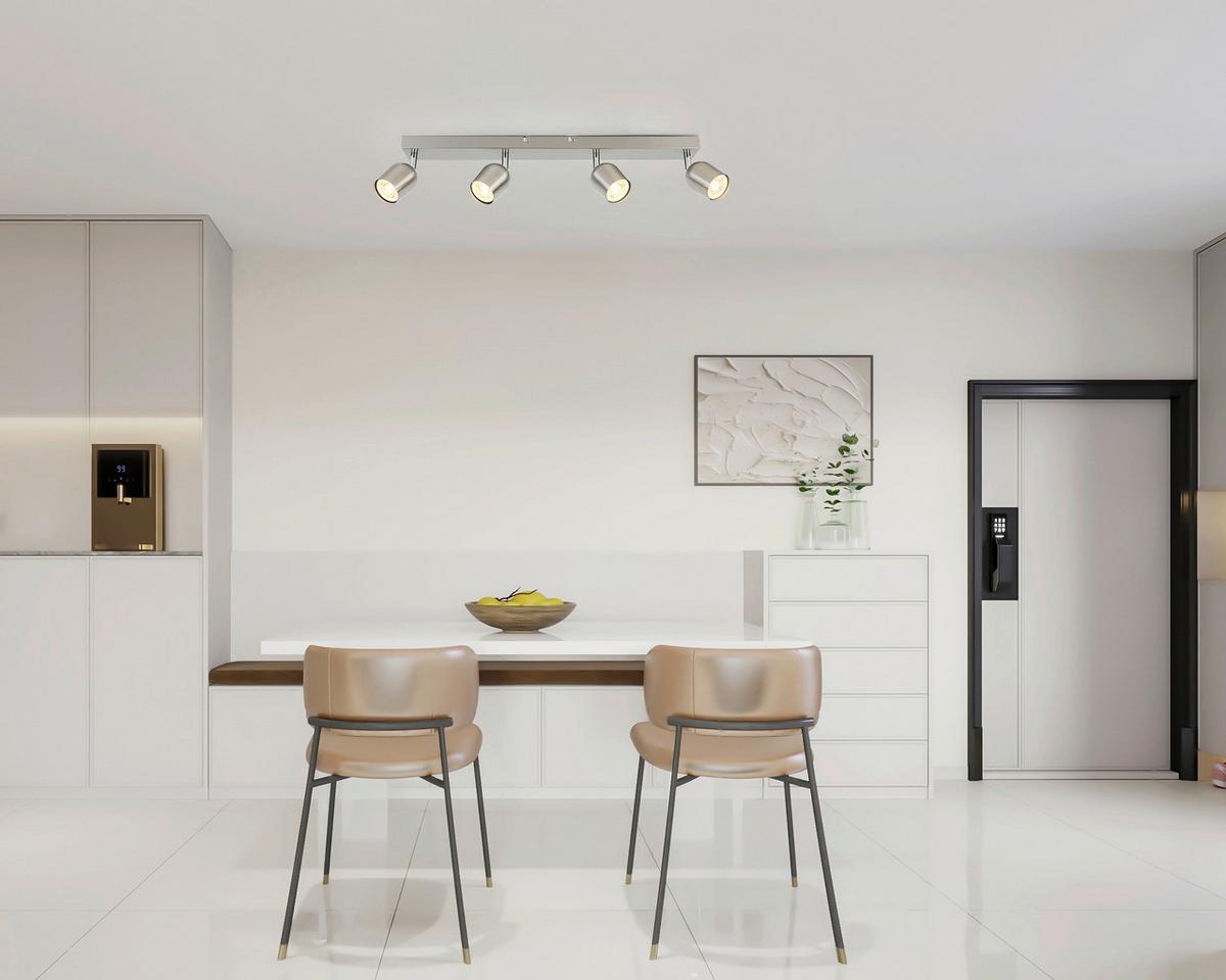 BODOVÉ SVÍTIDLO ERNESTINE - barvy chromu/barvy niklu, Romantický / Rustikální, kov/plast (56/7,5/14cm) - Mömax