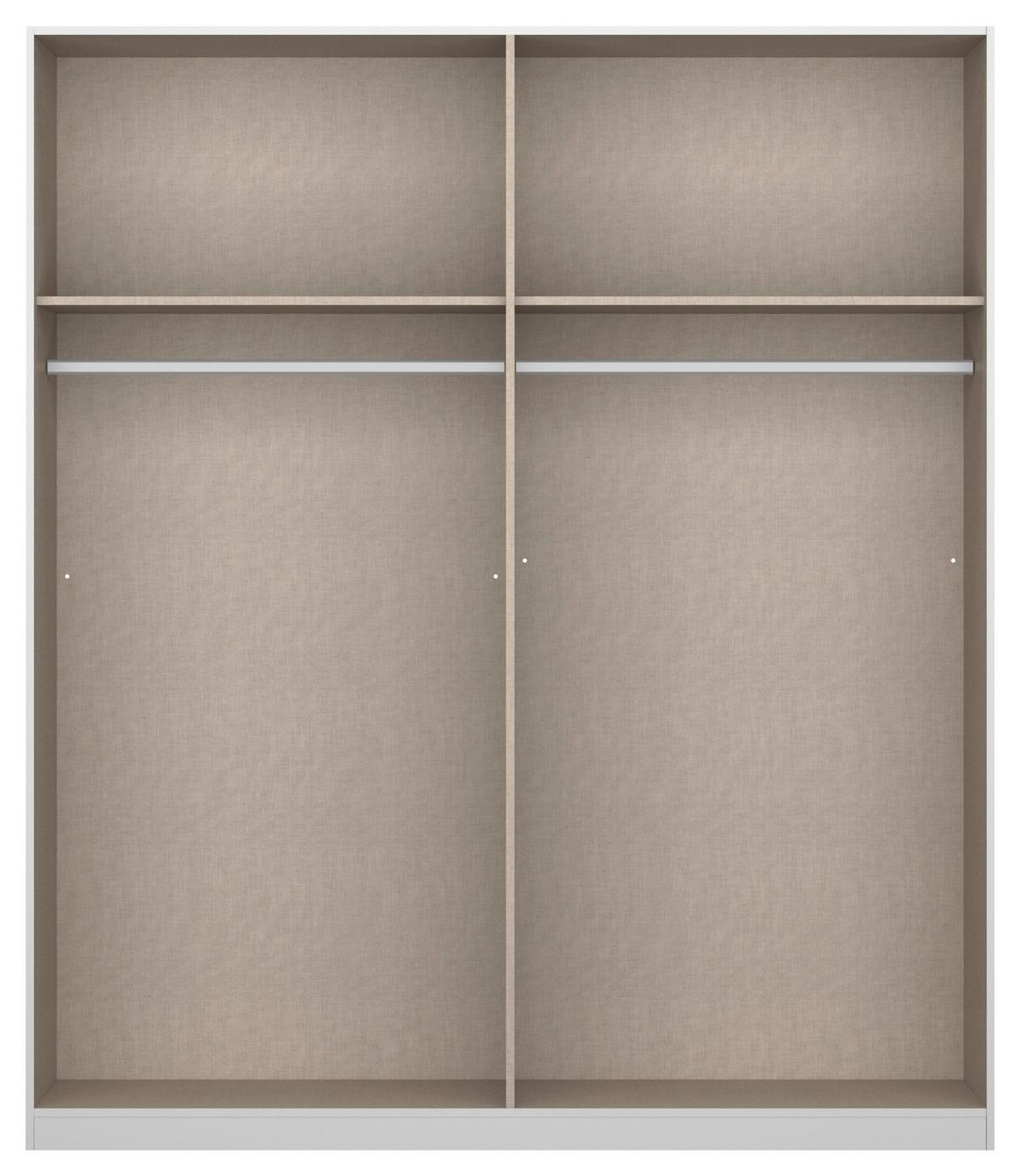 Drehtürenschrank B: 181 Cm Lamella Weiß/eiche Dekor - Weiß/Eiche Artisan, MODERN, Holzwerkstoff (181/210/54cm) - Rauch Möbel