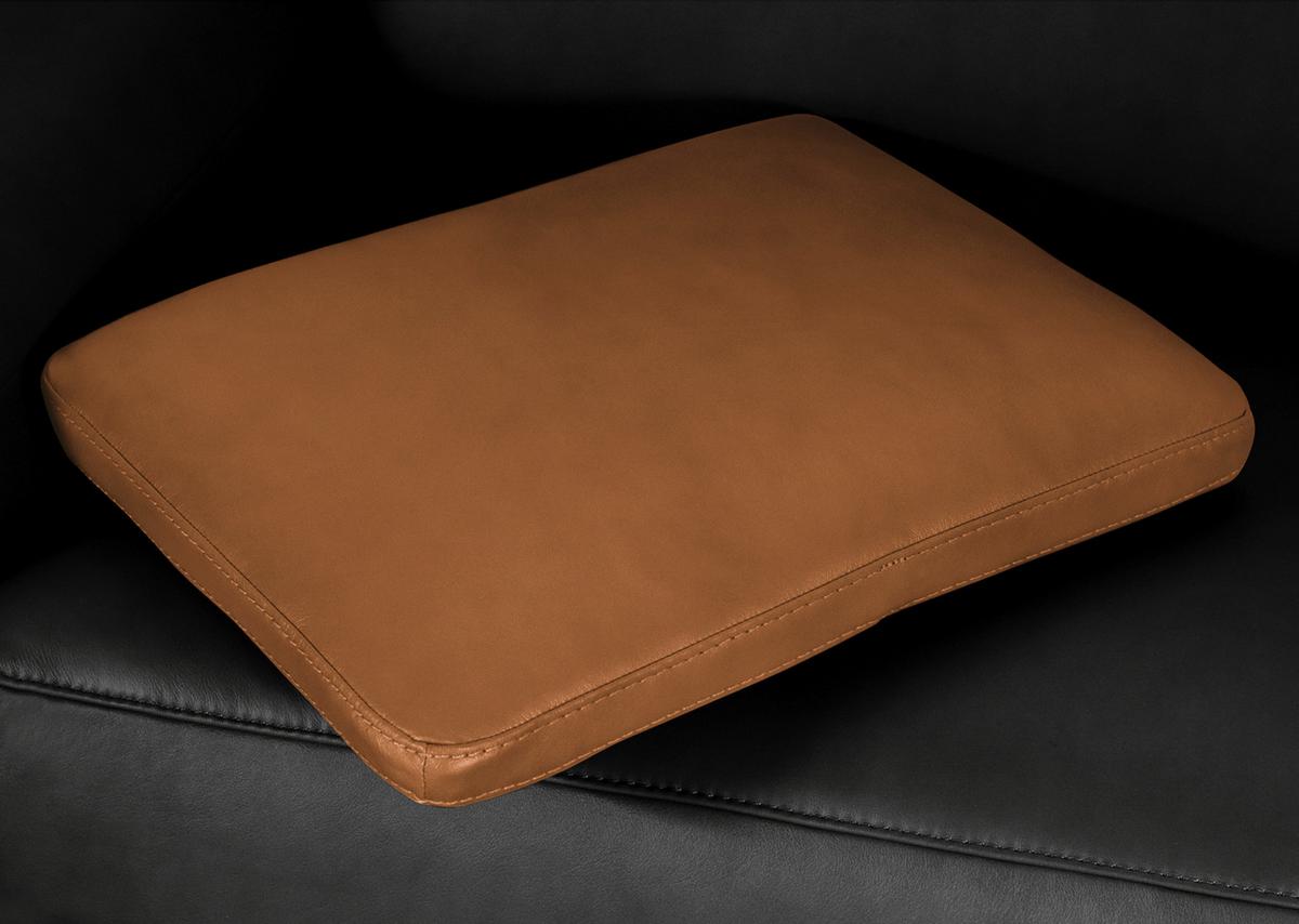 Zierkissen Spring Echtleder Cognac, B: 52 cm - Cognac, Design, Leder (52/42/7cm) - Livetastic