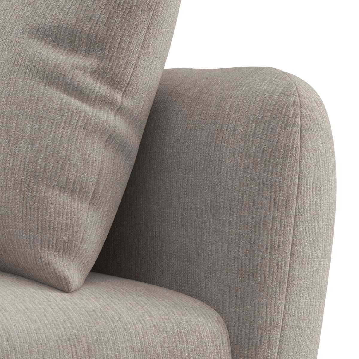 Sedacia súprava NICOLE, ľavá, béžová, max. do 480 kg - čierna/sivobéžová, Modern, drevo/textil (162/87/306cm) - Bessagi Home