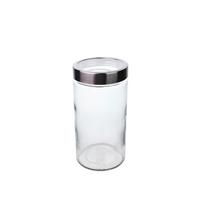 Vorratsdose Liliana - Edelstahlfarben/Transparent, Basics, Glas/Kunststoff (11/22cm) - Luca Bessoni