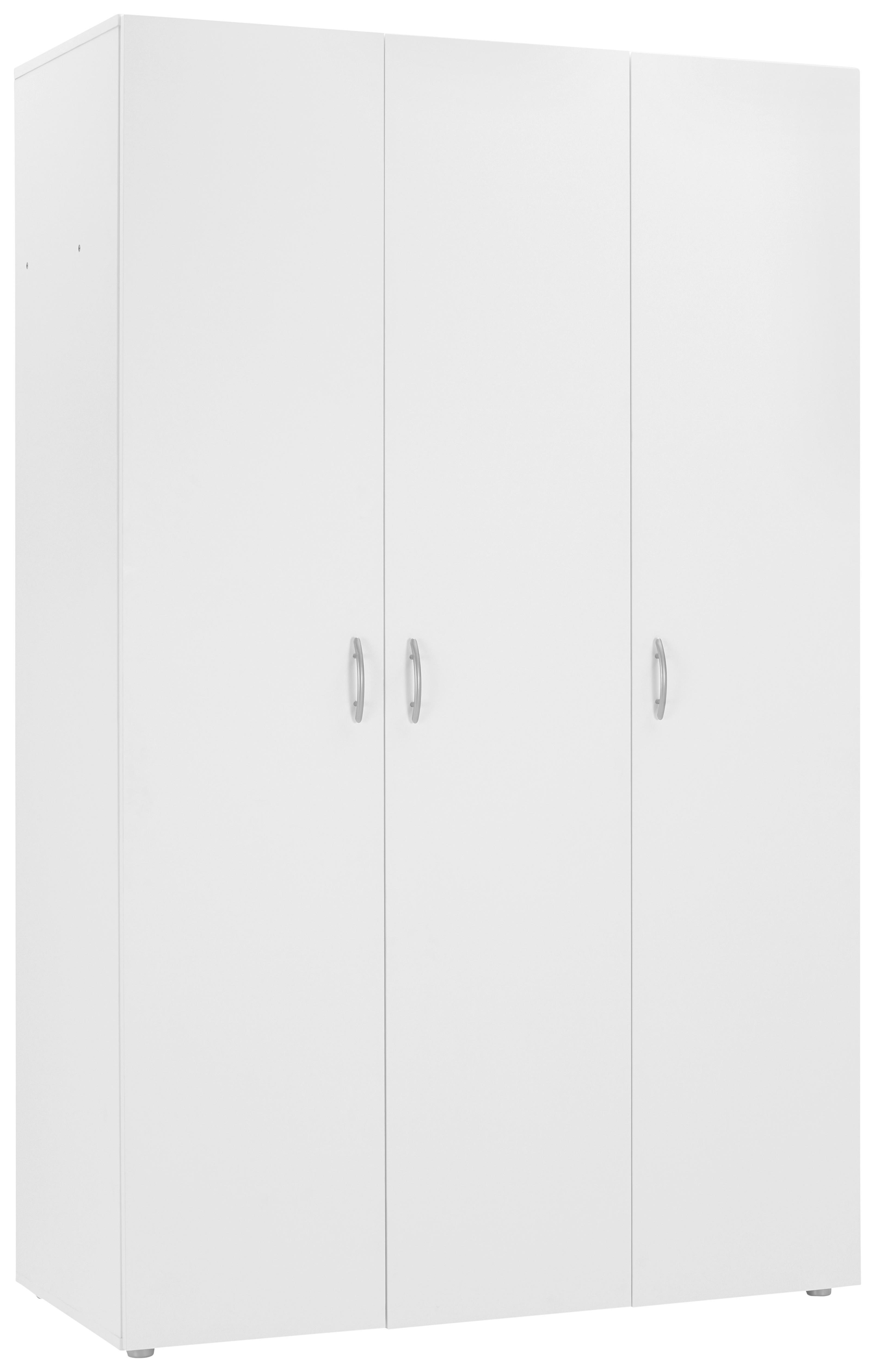 Drehtürenschrank 110,7cm Basic Weiß - Weiß, KONVENTIONELL, Holzwerkstoff (110,7/179/51,9cm)