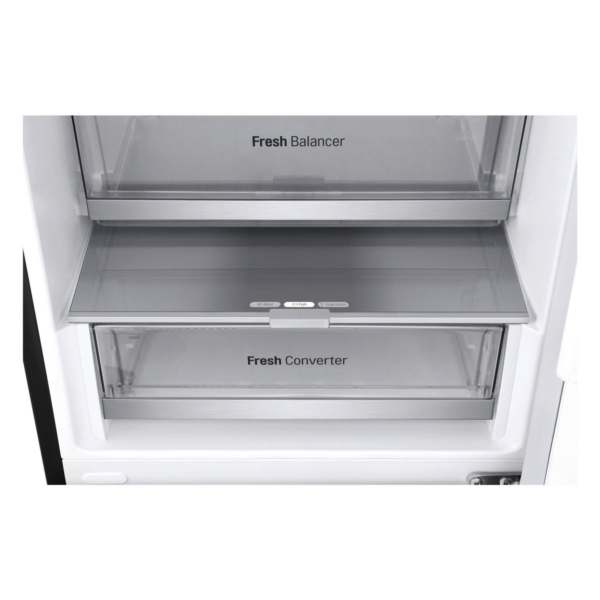 Kühl-Gefrier-Kombination LG Gbv7280bev - Schwarz, Basics, Metall (59,5/203/67,5cm) - LG