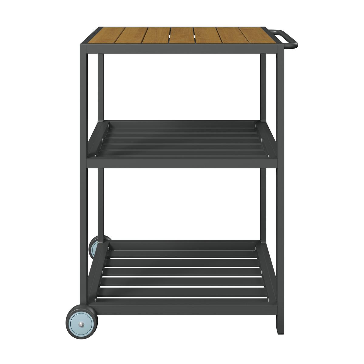 VENKOVNÍ KUCHYNĚ LEVI 1 - přírodní barvy/antracitová, Moderní, kov/plast (67cm)