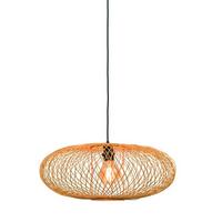 Hängeleuchte Cango H: 40 Cm 1-Flammig Höhenverstellbar - Hellbraun, Natur, Naturmaterialien (63/40cm) - Good & Mojo