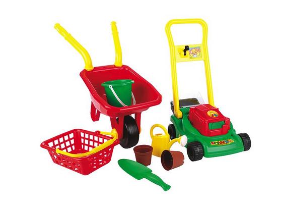 Kinderschubkarre mit Gartenset 8-teilig - Gelb/Rot, MODERN, Kunststoff (65/28/38cm) Kinderschubkarre mit Gartenset 8-teilig - Gelb/Rot, MODERN, Kunststoff (65/28/38cm)