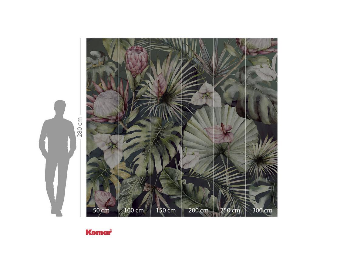 Fototapete Monsterawelt - Multicolor, Trend, Papier (300/280cm) - Komar
