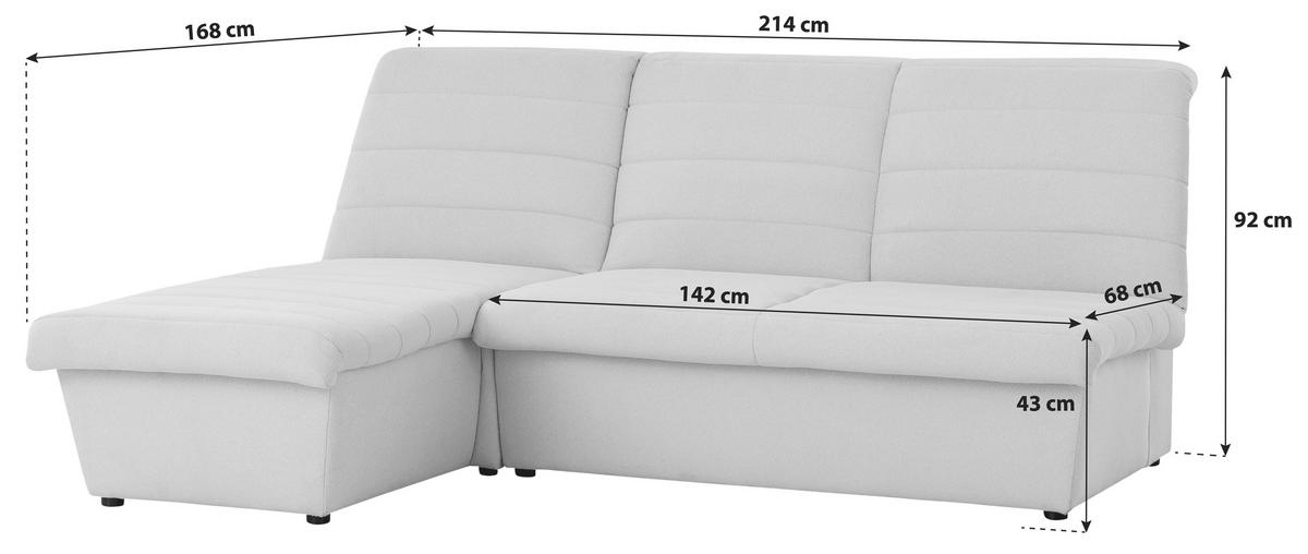 Ecksofa Looks Viii - Schwarz/Rosa, Design, Textil (168/214cm) - LOOKS by W.Joop