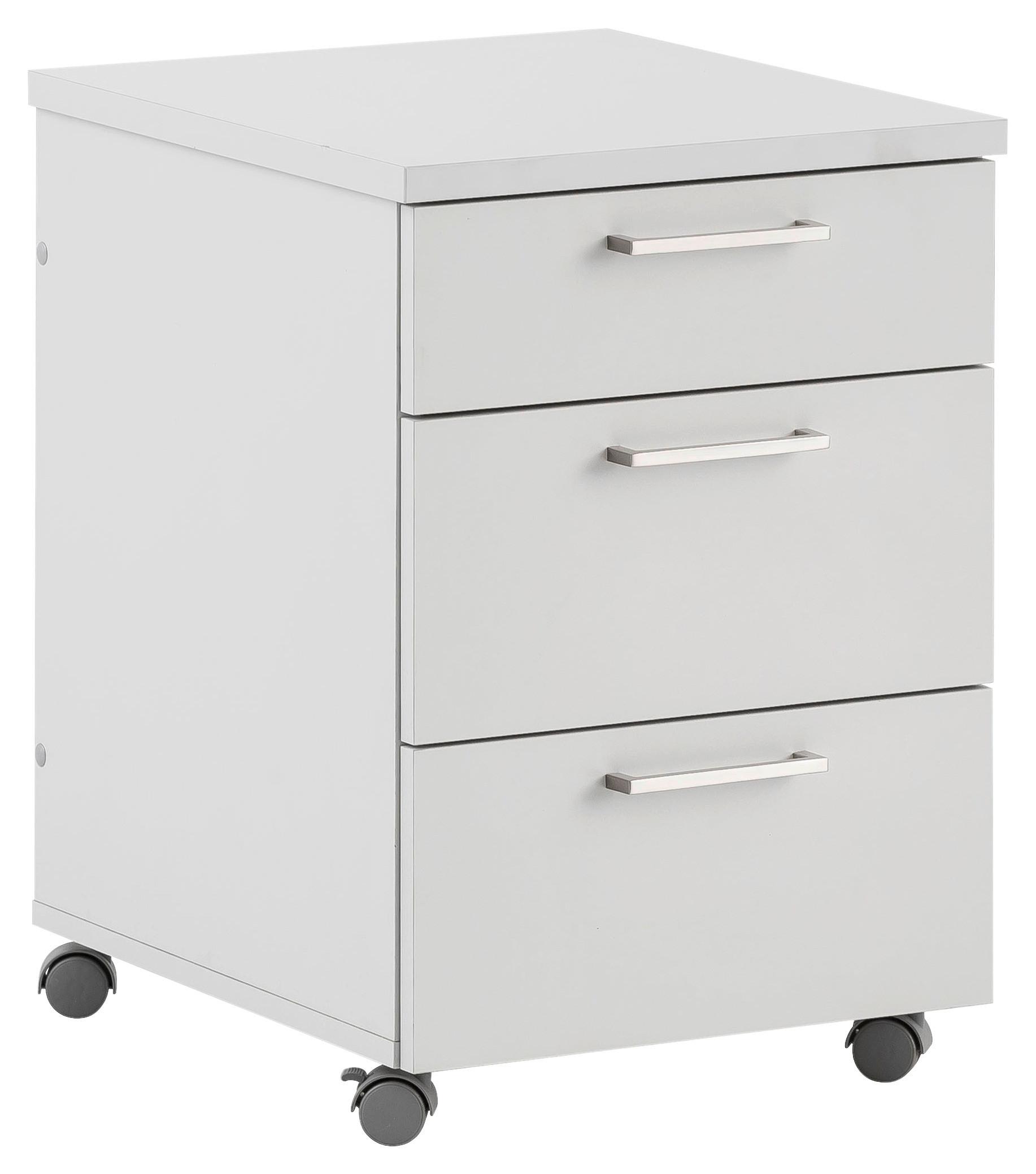 Rollcontainer Hellgrau Serie 1500 41,2x60,1x49,6 Cm - Hellgrau, KONVENTIONELL, Holzwerkstoff (41,2/60,1/49,6cm) - MID.YOU