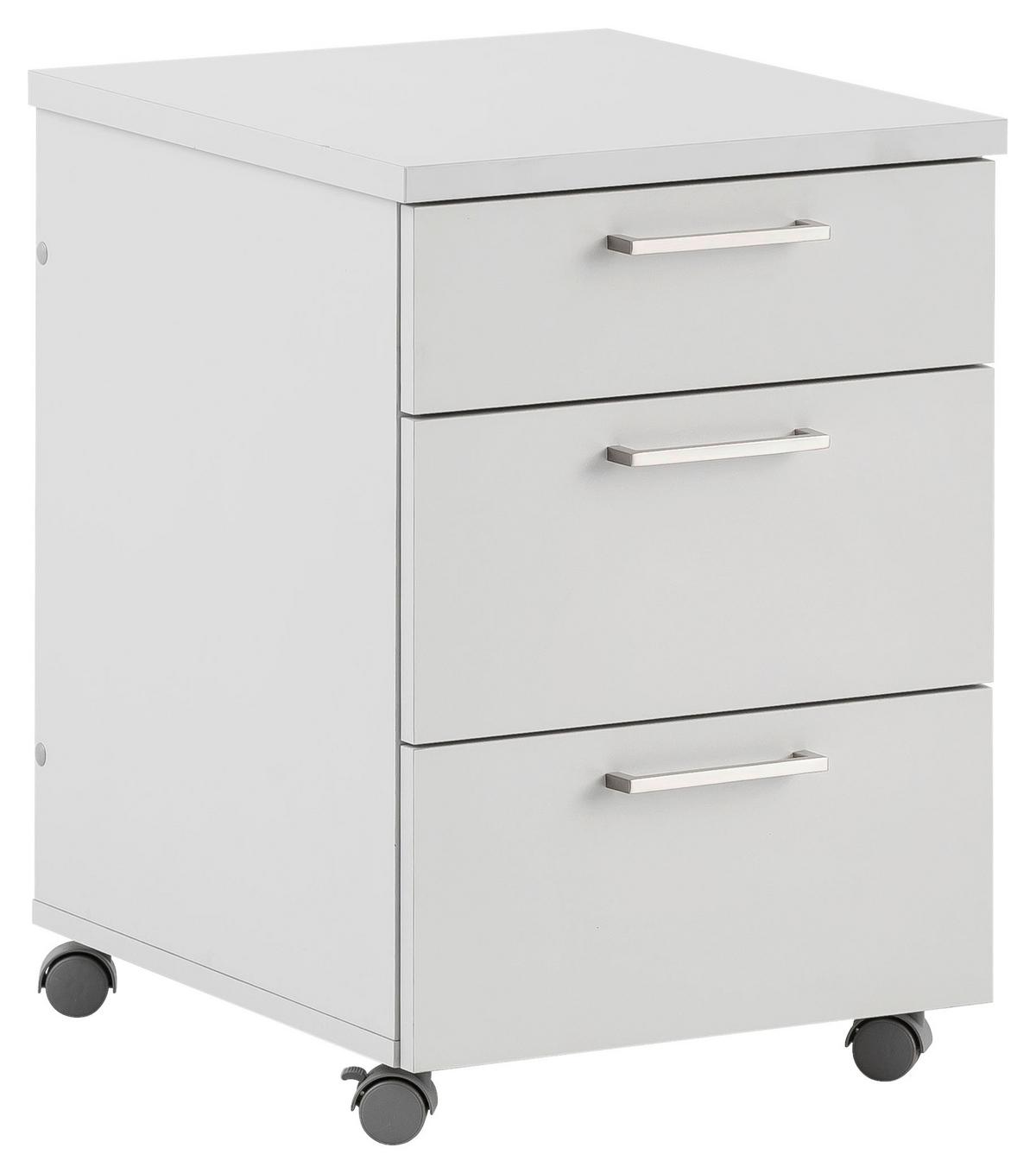 Rollcontainer Hellgrau Serie 1500 41,2x60,1x49,6 Cm - Hellgrau, KONVENTIONELL, Holzwerkstoff (41,2/60,1/49,6cm) - MID.YOU