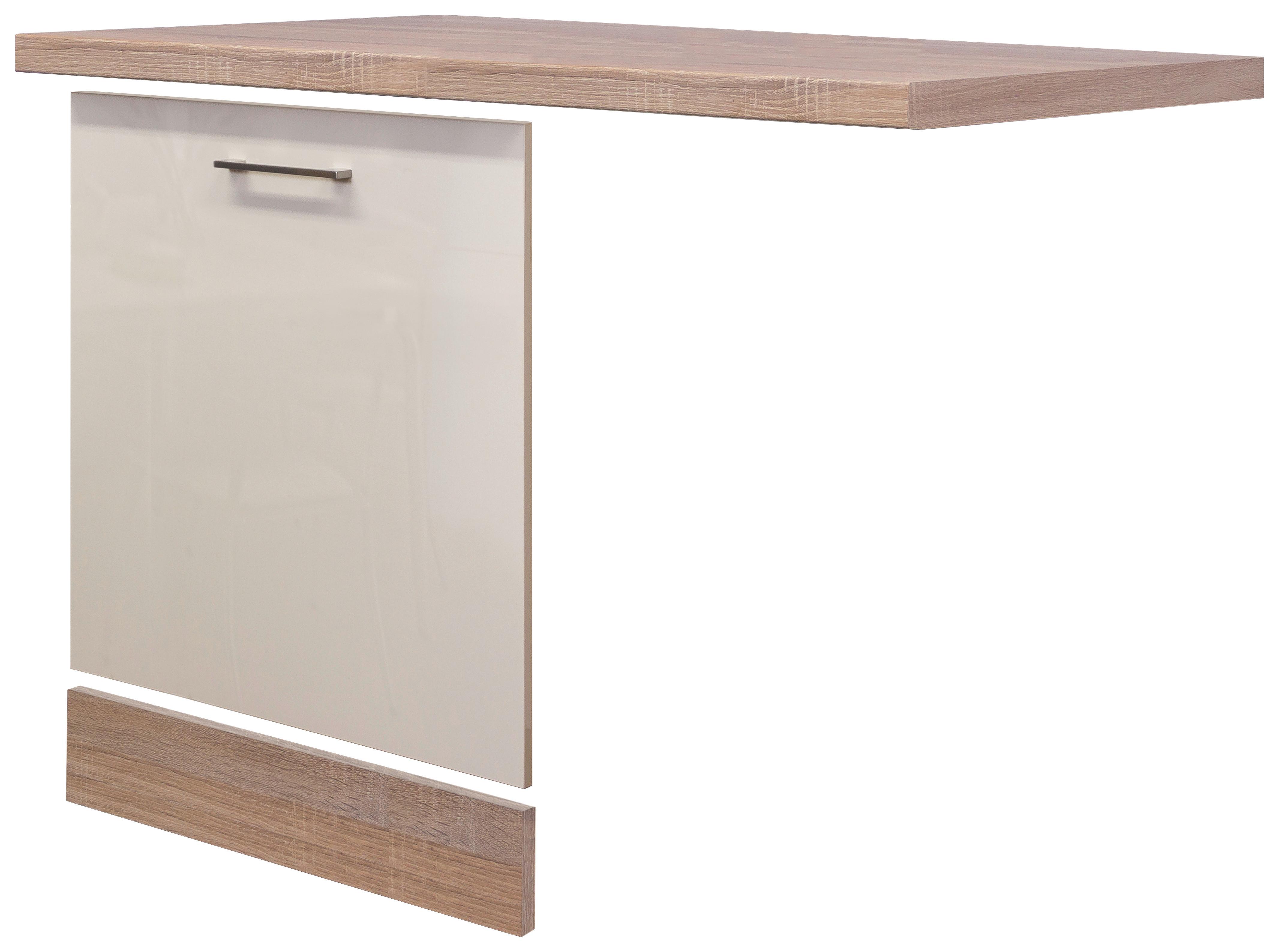 Geschirrspülerfront Nepal 60cm Kaschmir Mit Arbeitsplatte - Kaschmir/Sonoma Eiche, MODERN, Holzwerkstoff (110/85/60cm) - FlexWell