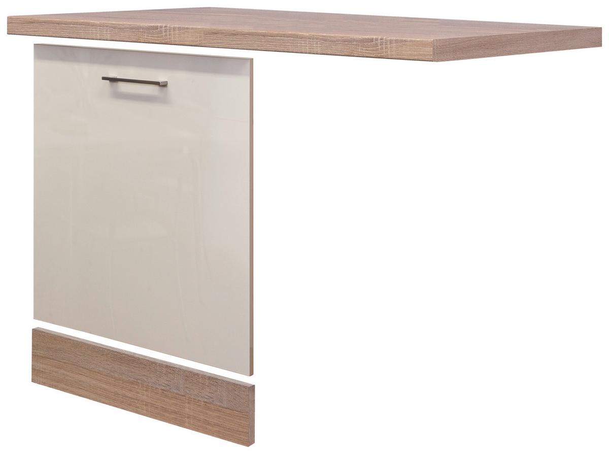 Geschirrspülerfront Nepal 60cm Kaschmir mit Arbeitsplatte - Kaschmir/Sonoma Eiche, MODERN, Holzwerkstoff (110/85/60cm) - FlexWell