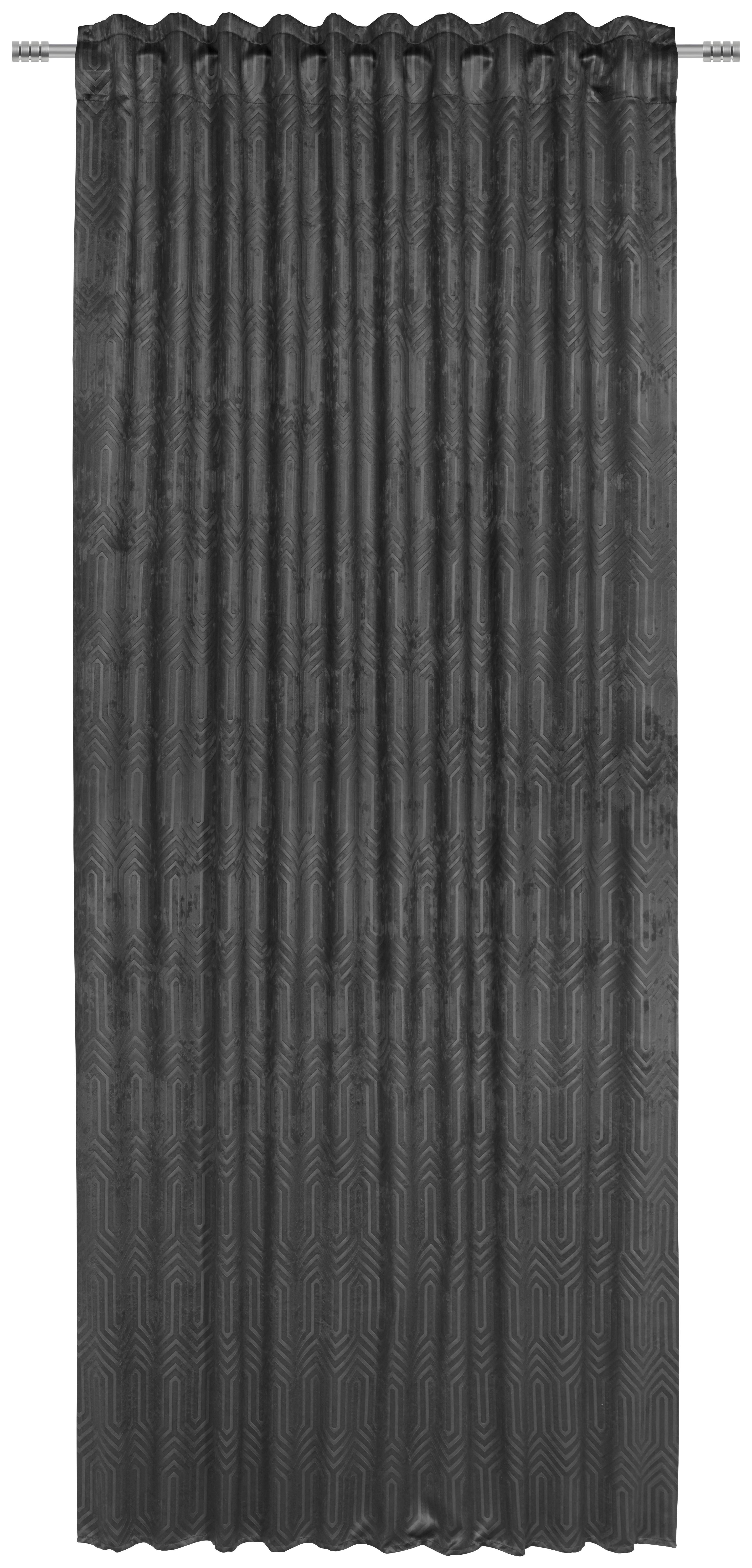 Vorhang mit Schlaufen und Band Bianca 140x245 cm Anthrazit - Anthrazit, ROMANTIK / LANDHAUS, Textil (140/245cm) - James Wood