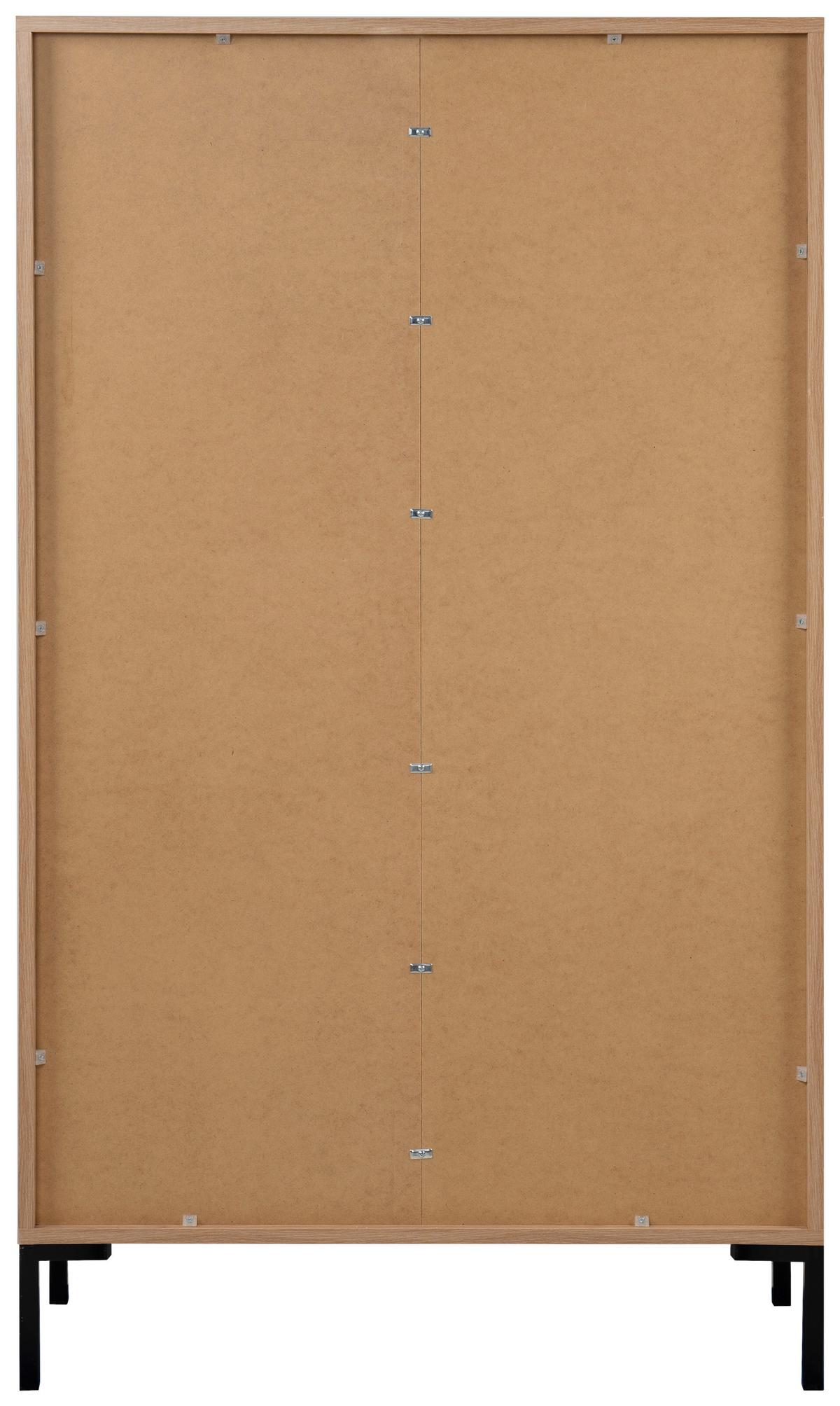 Highboard 81cm Korsika Eiche Artisan Dekor - Schwarz/Eiche Artisan, Design, Holzwerkstoff (81/139/40cm) - MID.YOU