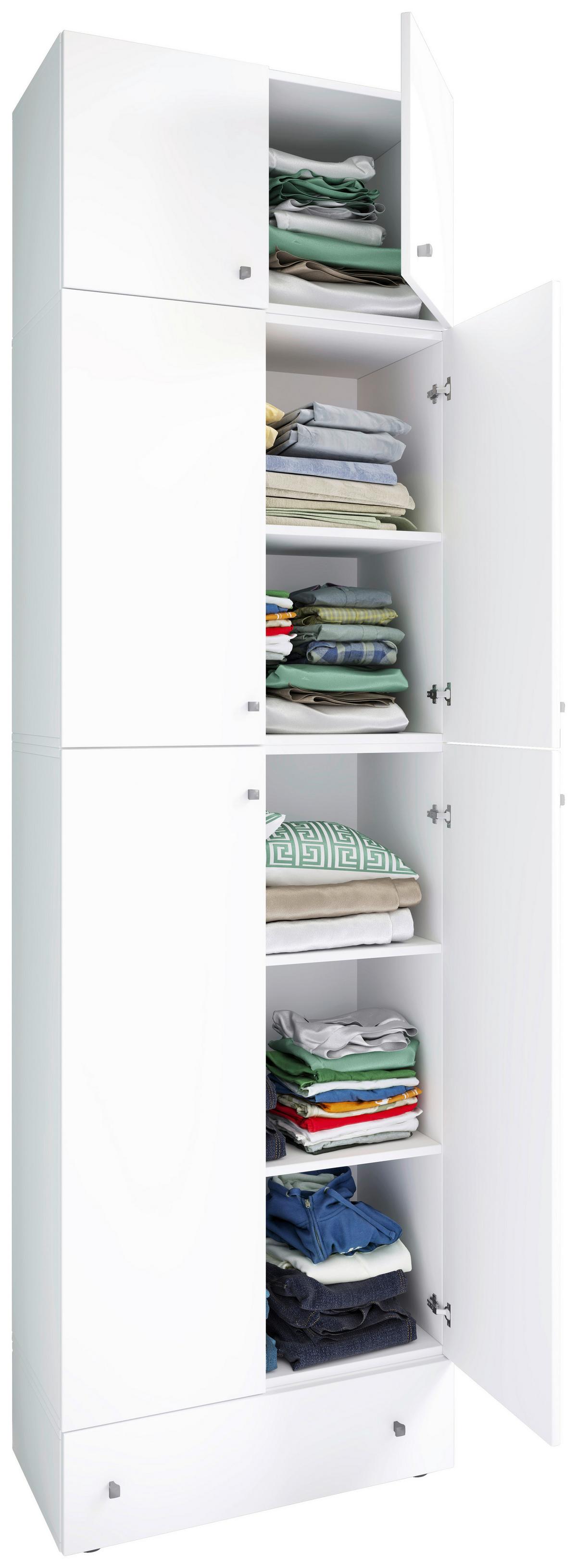 Drehtürenschrank B: 70 Cm Lona Xxl Weiß - Weiß, MODERN, Holzwerkstoff (70/240/39cm) - MID.YOU
