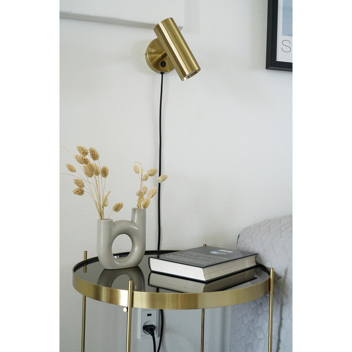 Wandleuchte Paris Wall Lamp - Messingfarben, Basics, Metall (15/22/10cm)