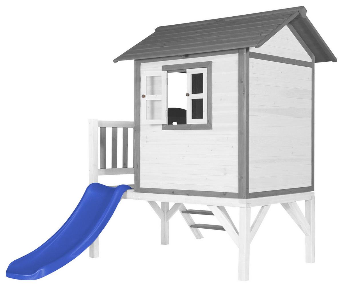 Spielhaus C050.002.30 - Blau/Weiß, KONVENTIONELL, Holz/Kunststoff (240/189/167cm) - Ambia Garden