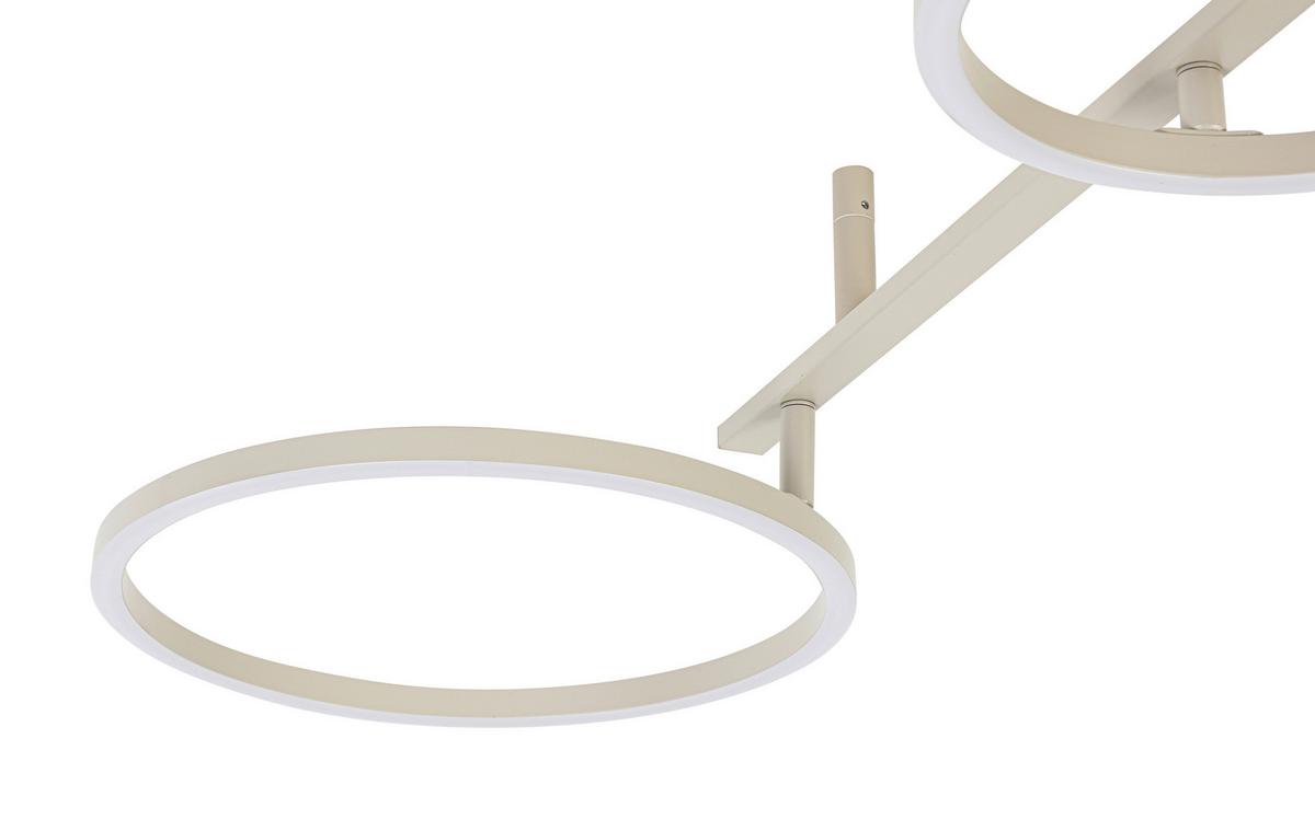 LED-Deckenleuchte Cemil - Sandfarben, Basics, Kunststoff/Metall (125/88/12cm) - Luca Bessoni