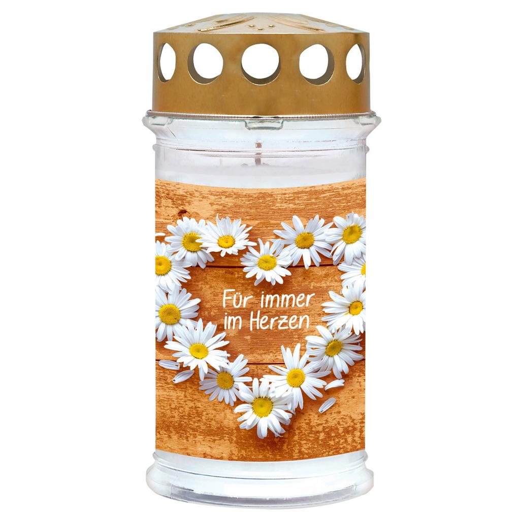 Grabkerze Herzblüte