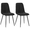 Stuhl Lago Schwarz Gepolstert 2er-Set - Schwarz, MODERN, Holz/Textil (47/87/58cm) - P & B
