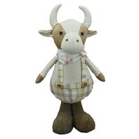 Dekor Tehén Larissa - bézs/barna, Konventionell, műanyag/textil (12/10/28cm) - Luca Bessoni