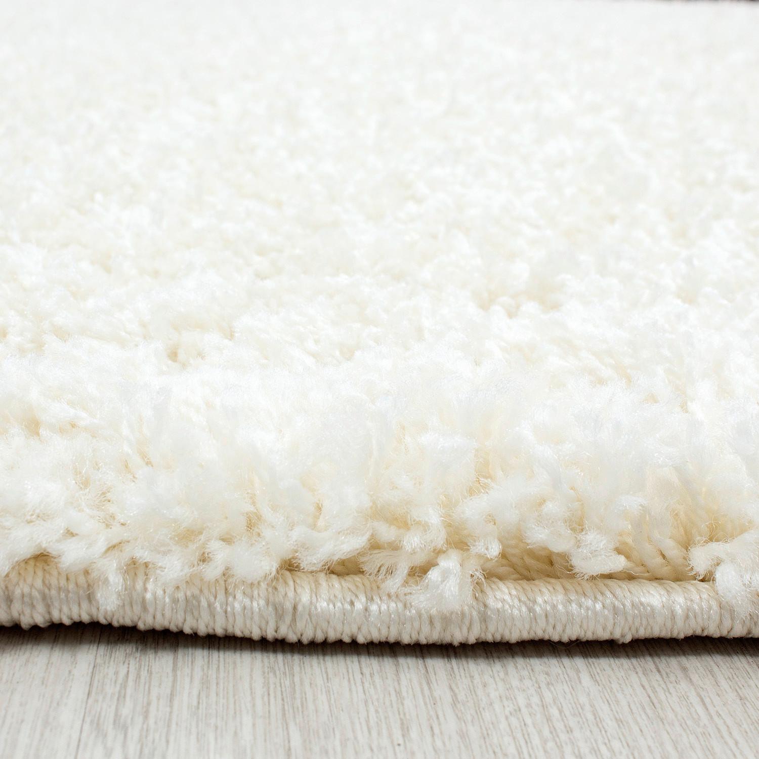 Hochflor Teppich Creme Dream Rund Ø 120 cm - Creme, KONVENTIONELL, Textil (120cm) - Novel