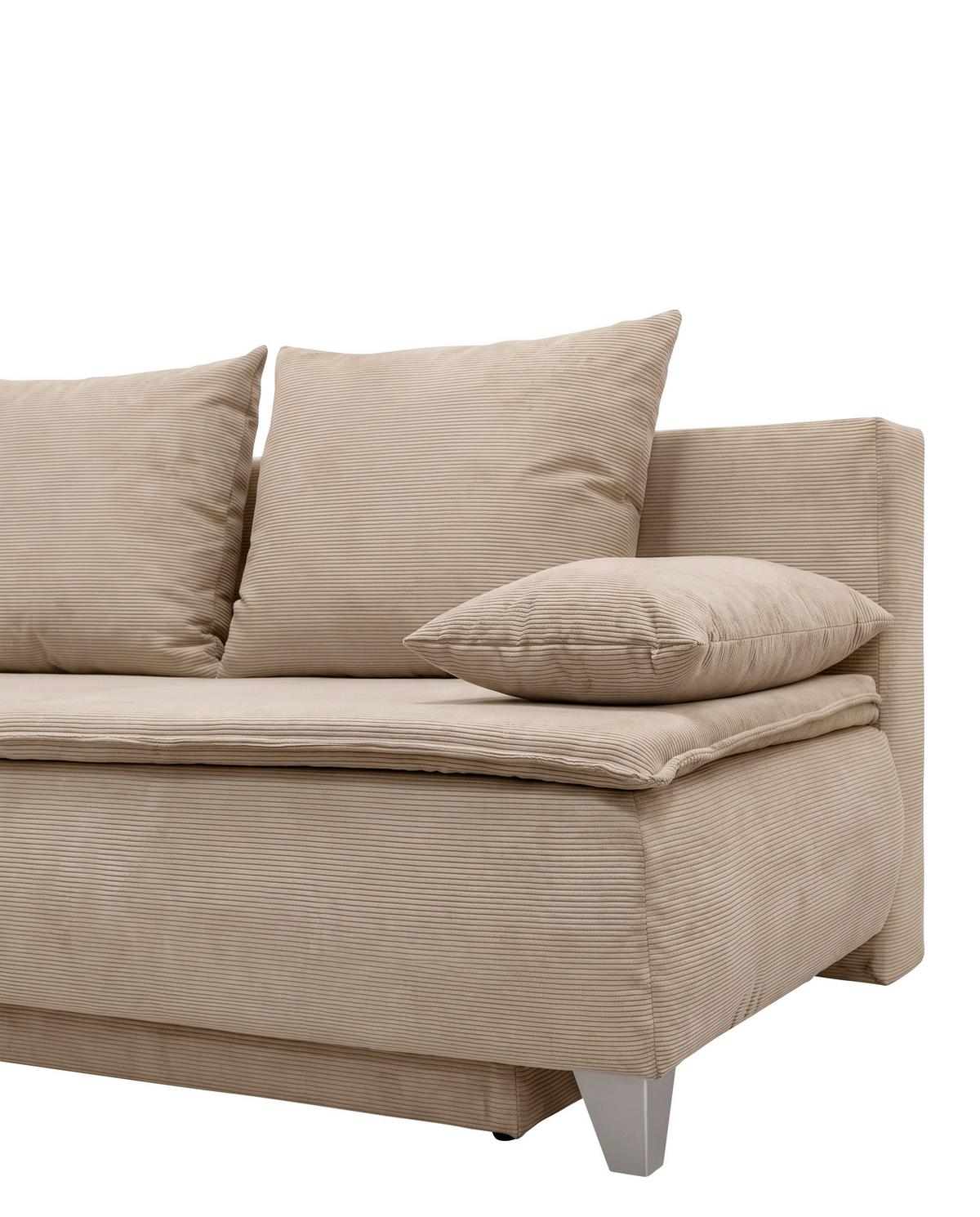 Boxspringová pohovka MONA LUX, béžový manšestr - béžová, Moderní, textil (208/100/106cm) - Mömax