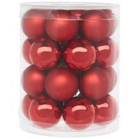 Vianočná guľa Ø 3cm / 24 ks - čierna/biela, Konventionell, sklo (3cm) - Mömax