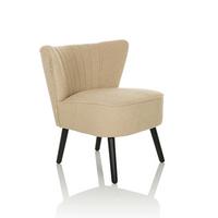 Loungesessel Maniso Beige B: 72 Cm - Beige/Schwarz, MODERN, Holz/Textil (72/77/65cm) - MID.YOU