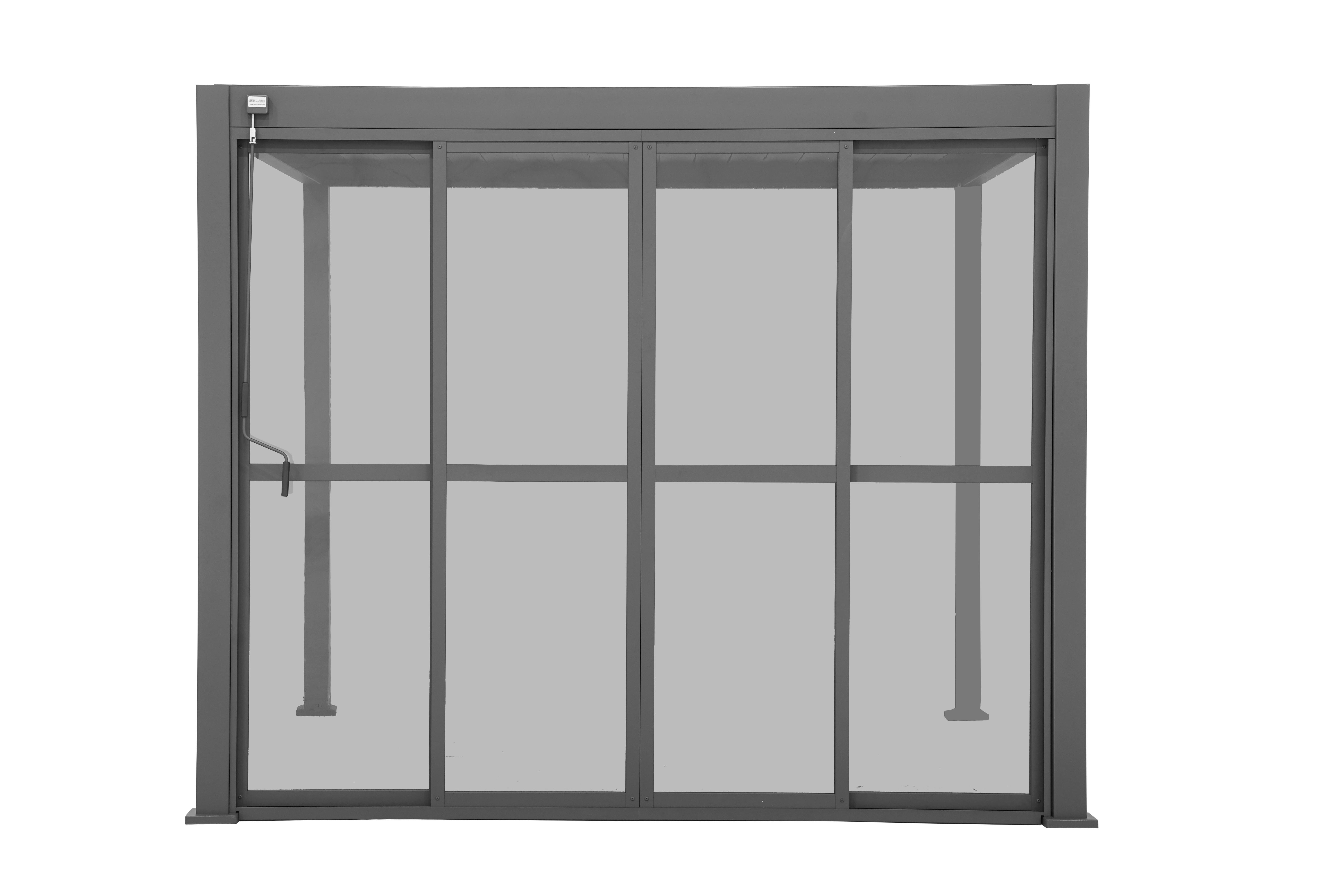 Schiebetür - Deluxe/Classic Anthrazit - 4tlg - Anthrazit, MODERN, Kunststoff/Metall (360cm) - Gardenson