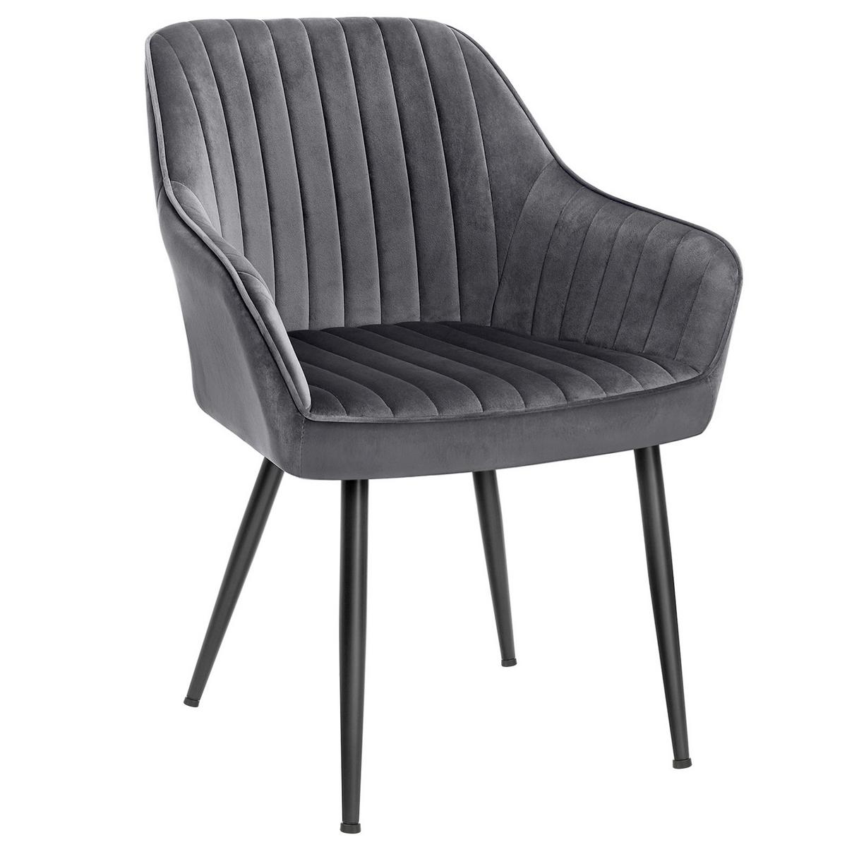 Stuhl Grau B: 62,5 Cm - Schwarz/Grau, Basics, Holzwerkstoff/Kunststoff (62.5/85/60cm)