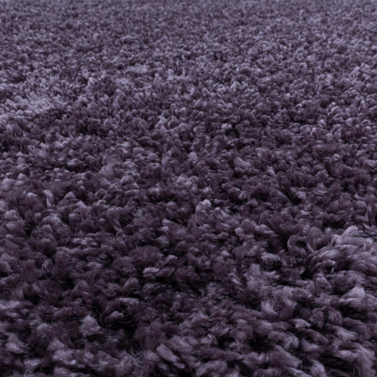 Hochflor Teppich Violett Naturfaser Sydney 80x150 cm - Violett, Basics, Textil (80/150cm)