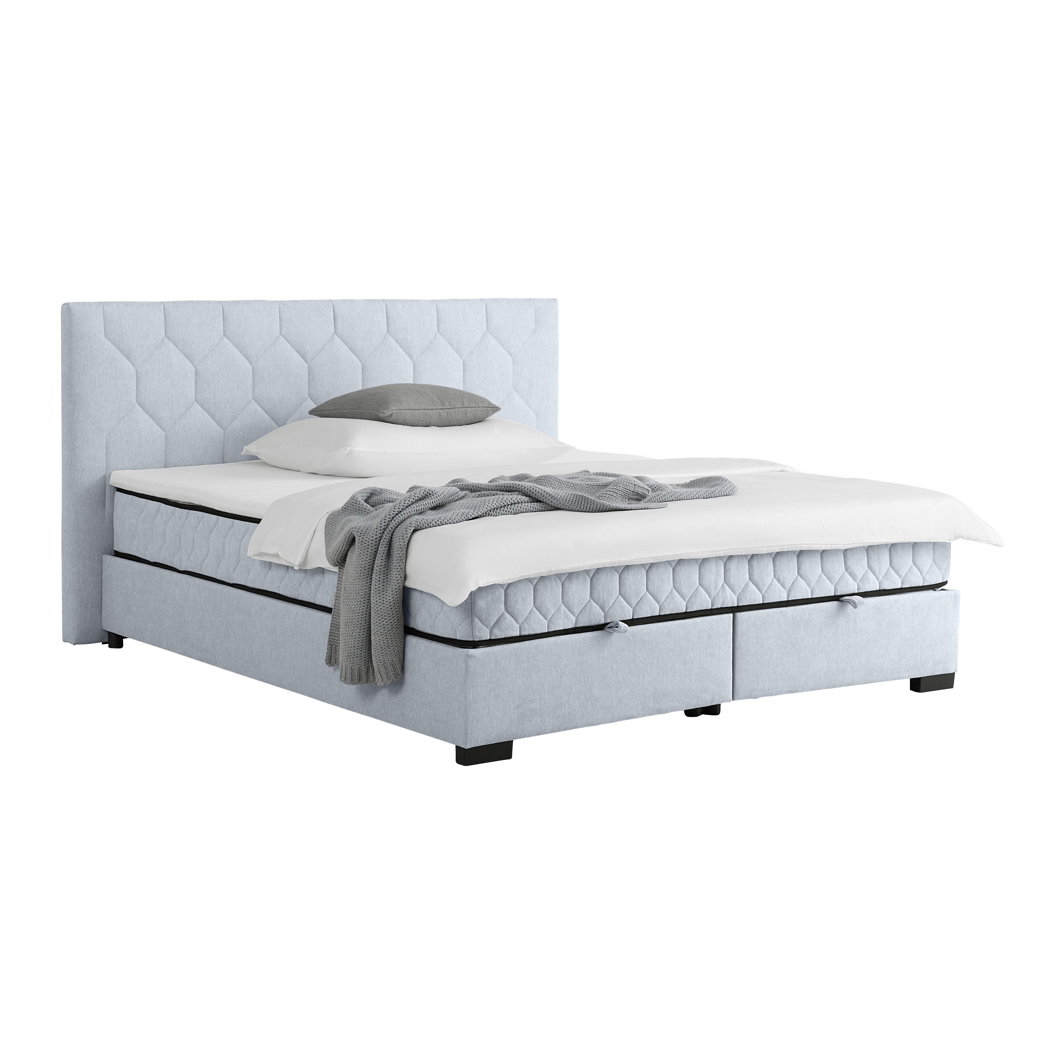 Americká posteľ MAYA D 180/200 cm, sivá - čierna/sivá, Konventionell, drevo/kompozitné drevo (180/200cm) - Mömax