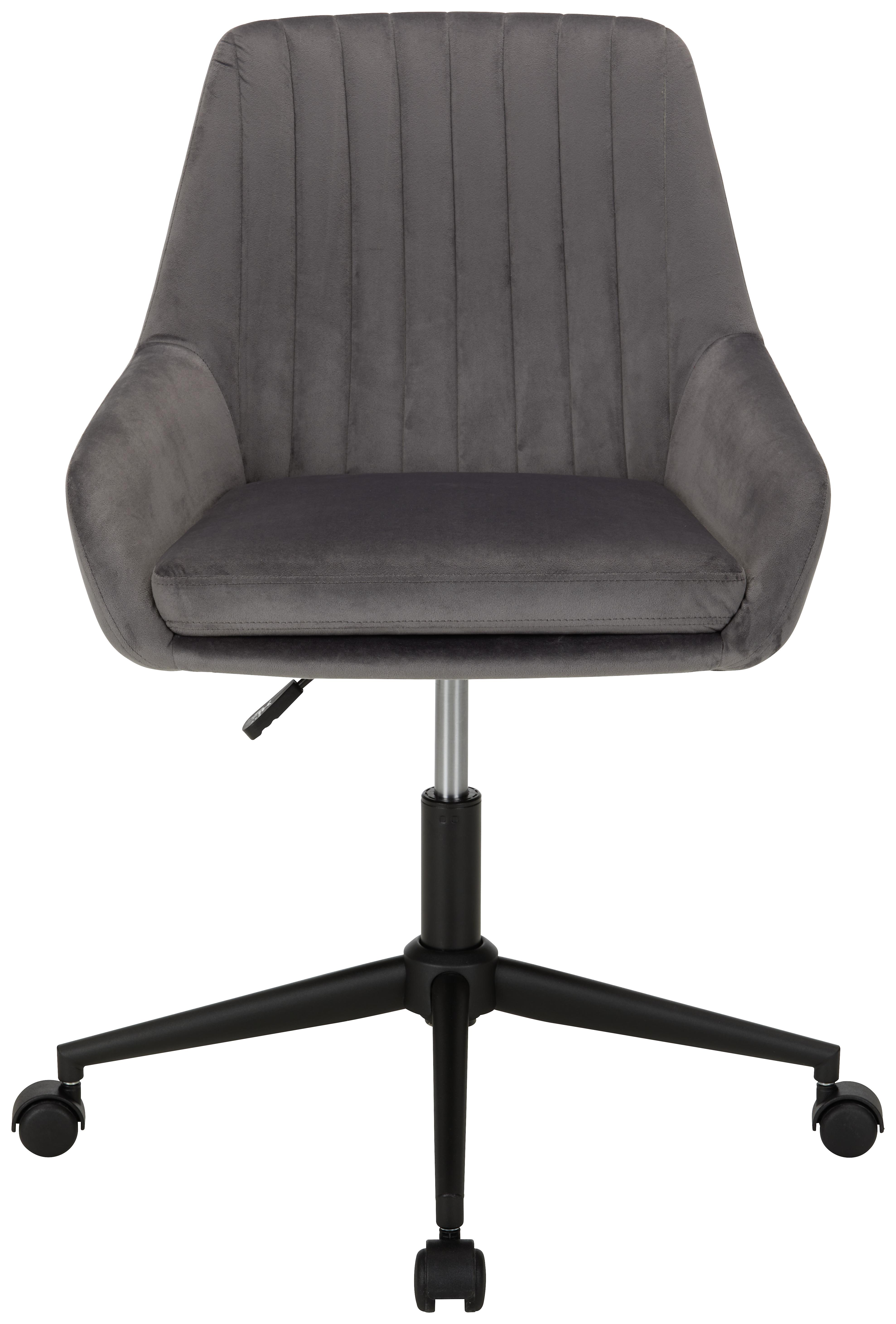 Kancelářska židle CHILLY - šedá/černá, Moderní, kov/textil (60/82,5-92/60cm) - Mömax