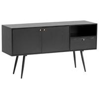 Široká komoda čierna - čierna/zlatá, Konventionell, kov/kompozitné drevo (140/75/40cm) - Livetastic