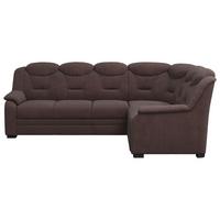 Ecksofa Marcus Braun S: 263x211 cm - Schwarz/Braun, Basics, Textil (263/211cm) - MID.YOU
