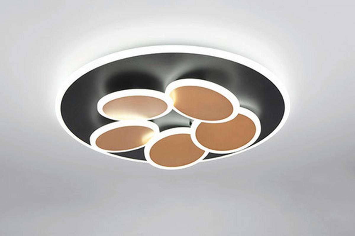 LED-DECKENLEUCHTE 653210680 MANDALA - Goldfarben/Schwarz, Design, Metall (49/7.5cm) - Trio Leuchten