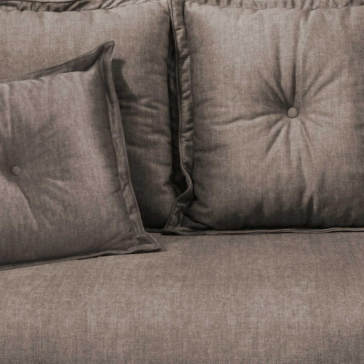 2,5-sitzer-sofa Baggio Mit Kissen Braun - Schwarz/Braun, MODERN, Holz/Textil (196/94/103cm) - Livetastic