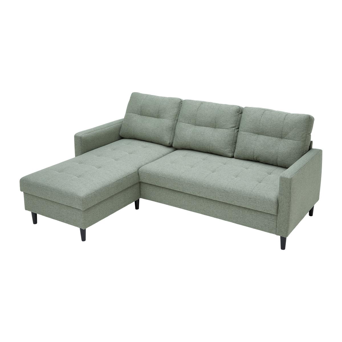 Sedací souprava BERGEN, oboustranná, mátově zelená - mátově zelená, Moderní, kov/dřevo (192/82/138cm) - Based