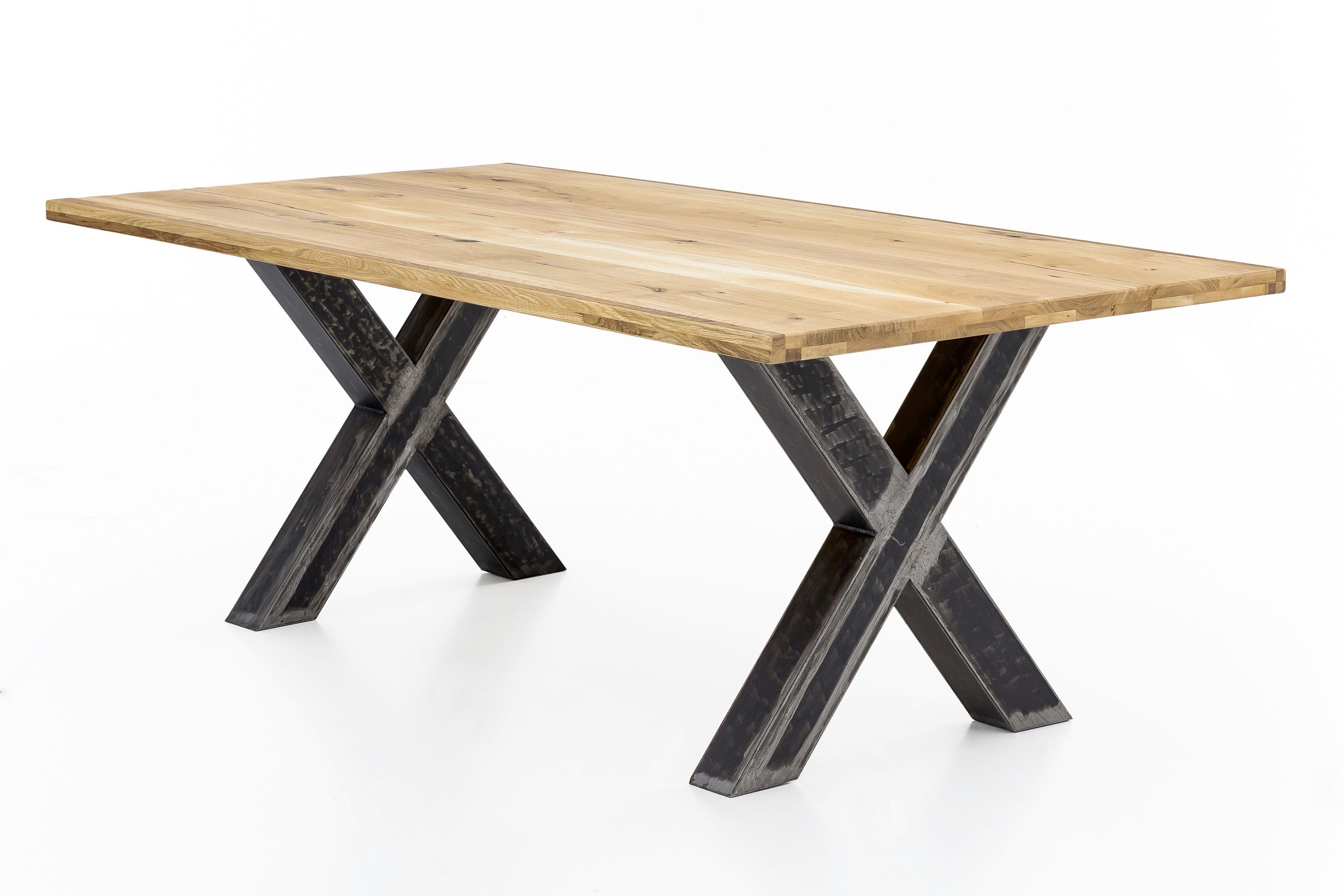 ESSTISCH Schwarz/Naturfarben L: 180cm - Schwarz/Naturfarben, MODERN, Holz/Metall (180/100/75cm) - MID.YOU