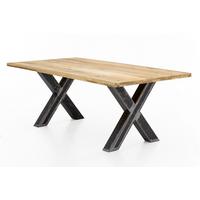 ESSTISCH Schwarz/Naturfarben L: 180cm - Schwarz/Naturfarben, MODERN, Holz/Metall (180/100/75cm) - MID.YOU