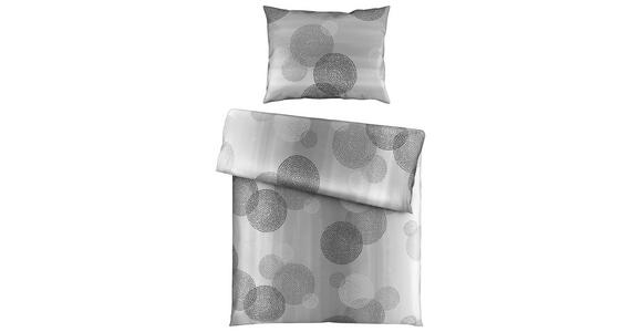 Bettwäsche 140x200 cm Rebecca Baumwolle Grau Kreise - Grau, ROMANTIK / LANDHAUS, Textil (140/200cm) - James Wood